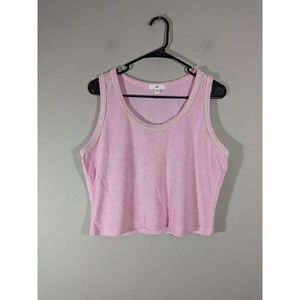 NWT BP Barbie Core Pink Terry‎ Cloth Crop Tank Top Size XL